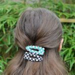barrettes damier noir beige vert rose par saboom