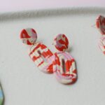 boucles d'oreilles colorées uniques rouge rose saboom