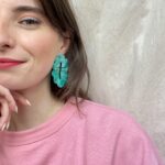 Boucles d'oreilles colorées vertes saboom