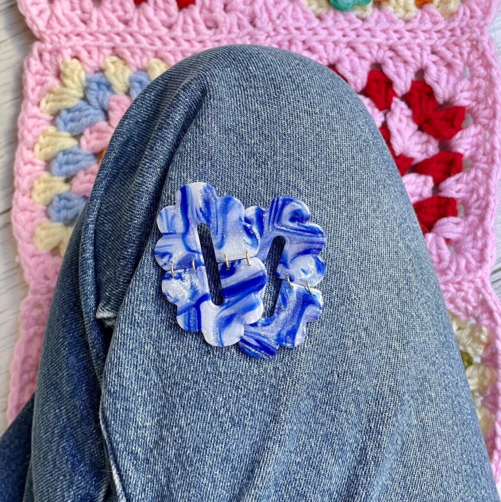 Boucles d'oreilles colorées bleu par saboom
