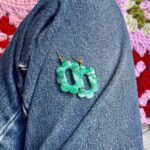 Boucles d'oreilles colorées vertes saboom