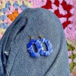 Boucles d'oreilles colorées bleues saboom