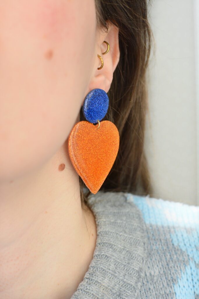 boucles d'oreilles colorées paillettes saboom