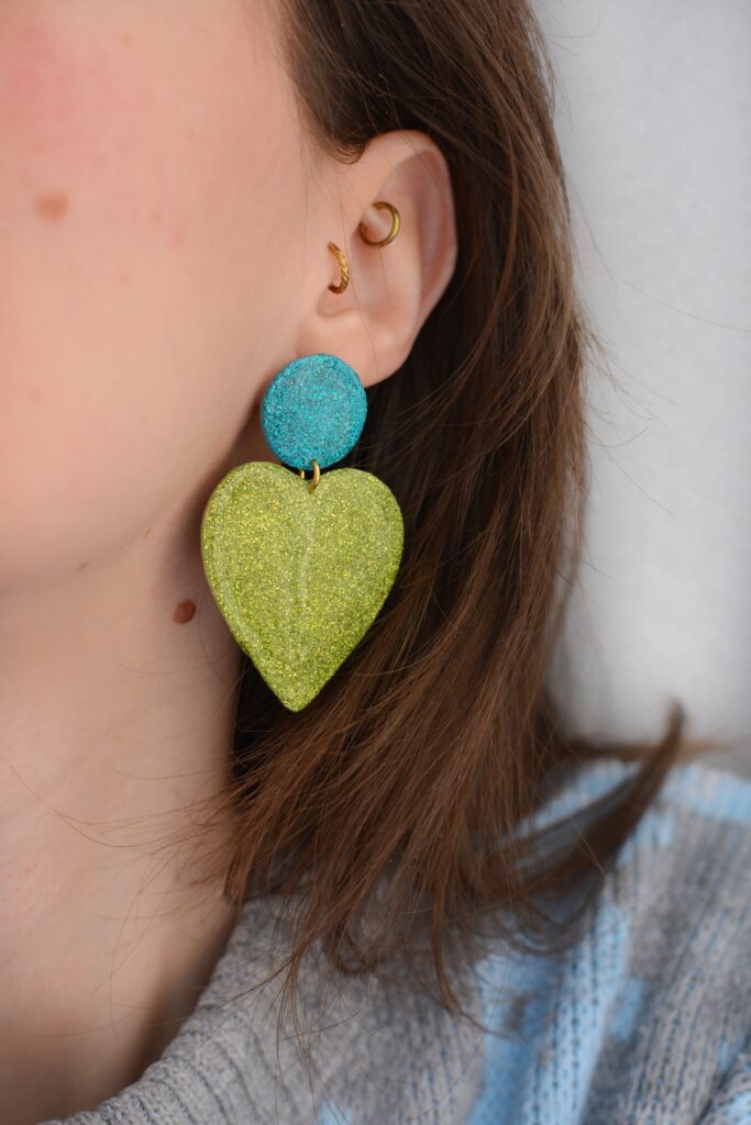 boucles d'oreilles colorées paillettes saboom