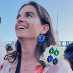 Boucles d'oreilles colorées bleues saboom