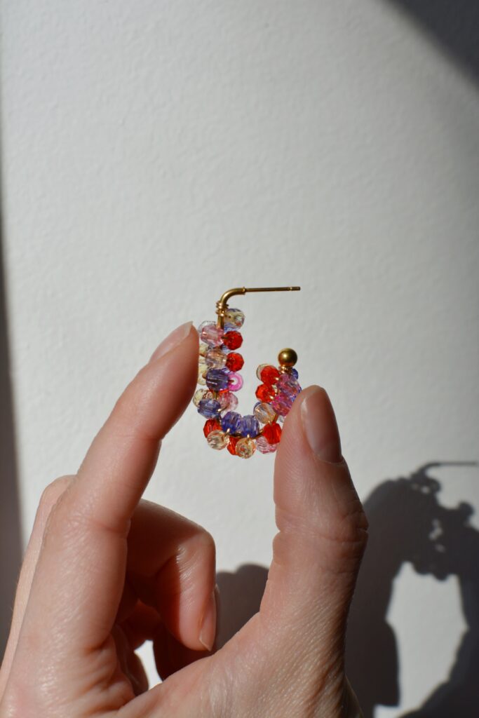 boucles d'oreilles colorées Saboom