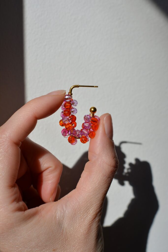 boucles d'oreilles colorées Saboom
