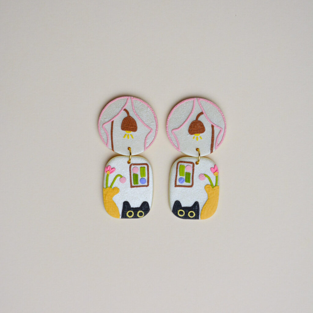 A la fenêtre boucles d'oreilles Saboom