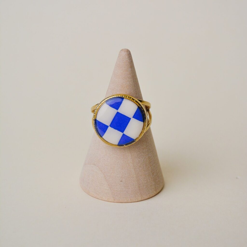 Bague damier