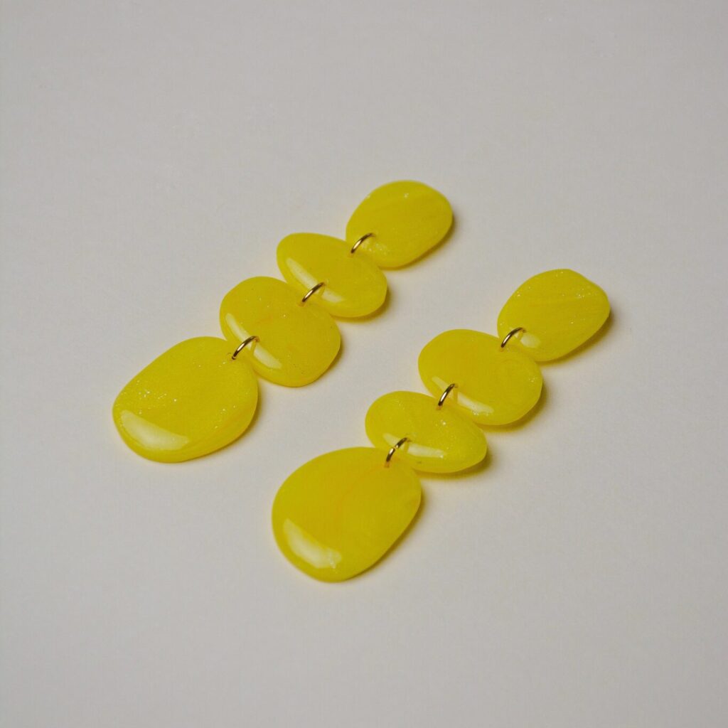 Boucles d'oreilles colorées Saboom Gemma jaune