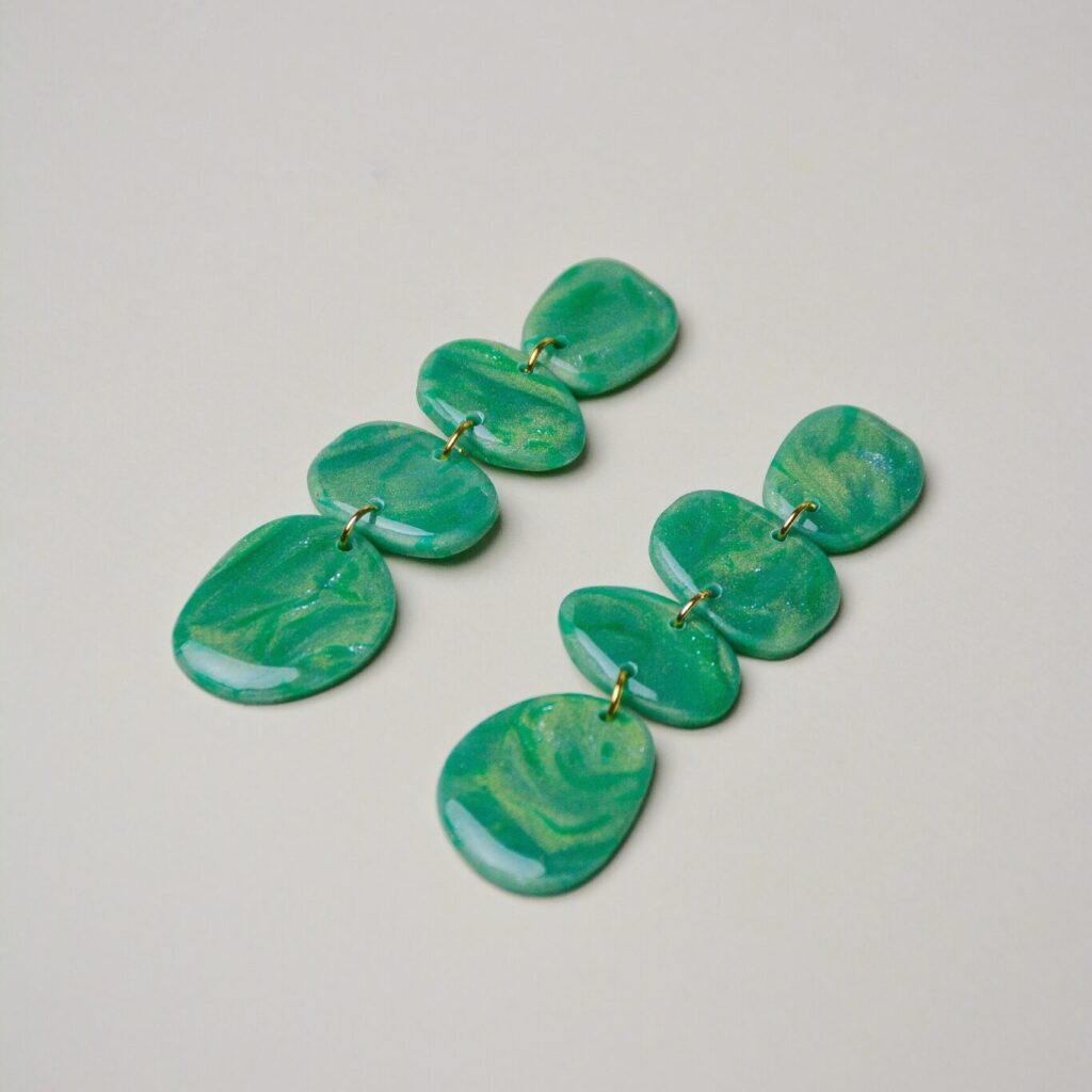 Boucles d'oreilles colorées Saboom Gemma vert