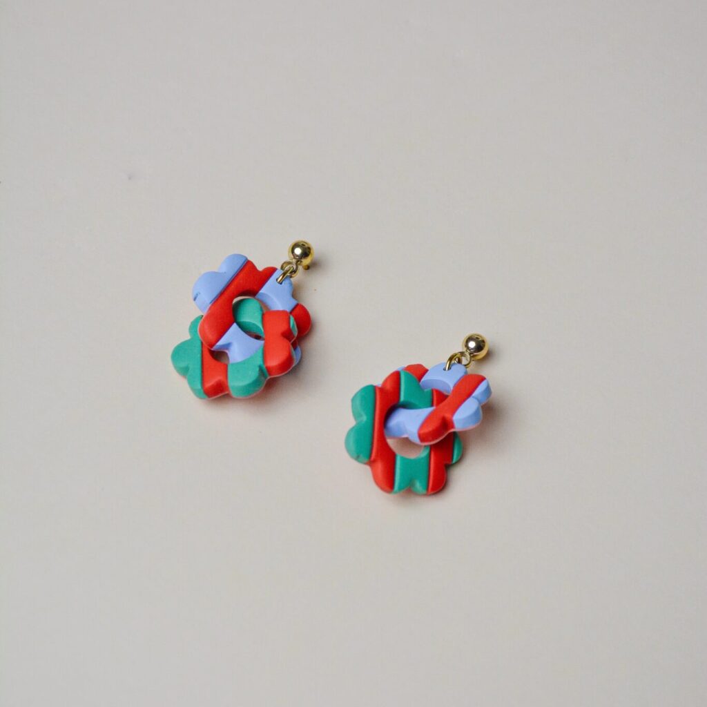 Boucles d&rsquo;oreilles – Lili (rayées)