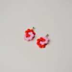 Boucles d'oreilles colorées Saboom Lili rose rouge