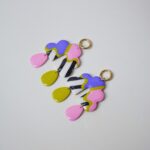 Boucles d'oreilles colorées Saboom Victoria violet rose