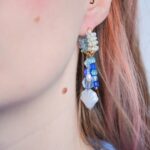 Boucles d'oreilles colorées Saboom perles bleu