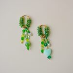 Boucles d'oreilles colorées Saboom perles vert