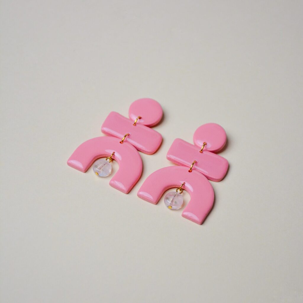 Boucles d'oreilles rose Saboom Alice