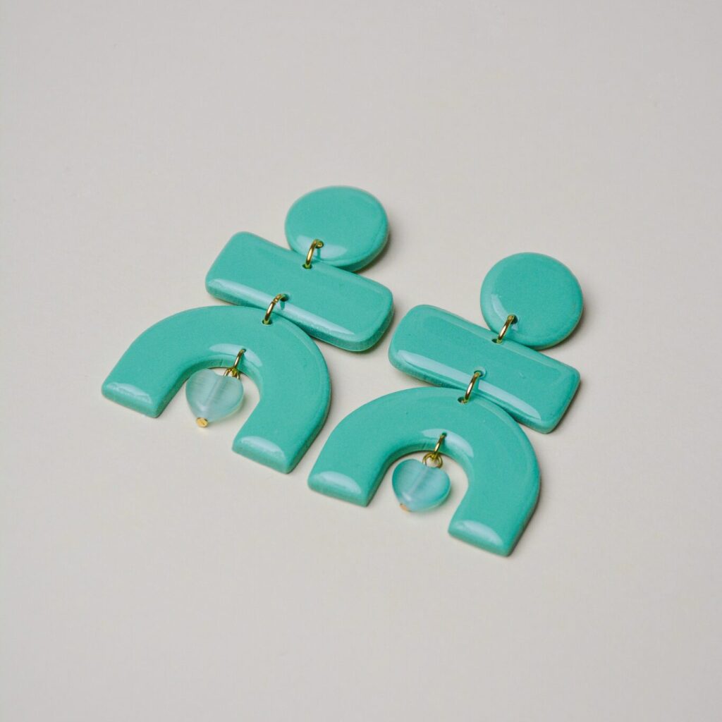 Boucles d'oreilles vert Saboom Alice