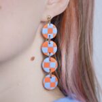 boucles d'oreilles Maïa damiers saboom