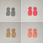 Boucles d'oreilles colorées Nana damiers