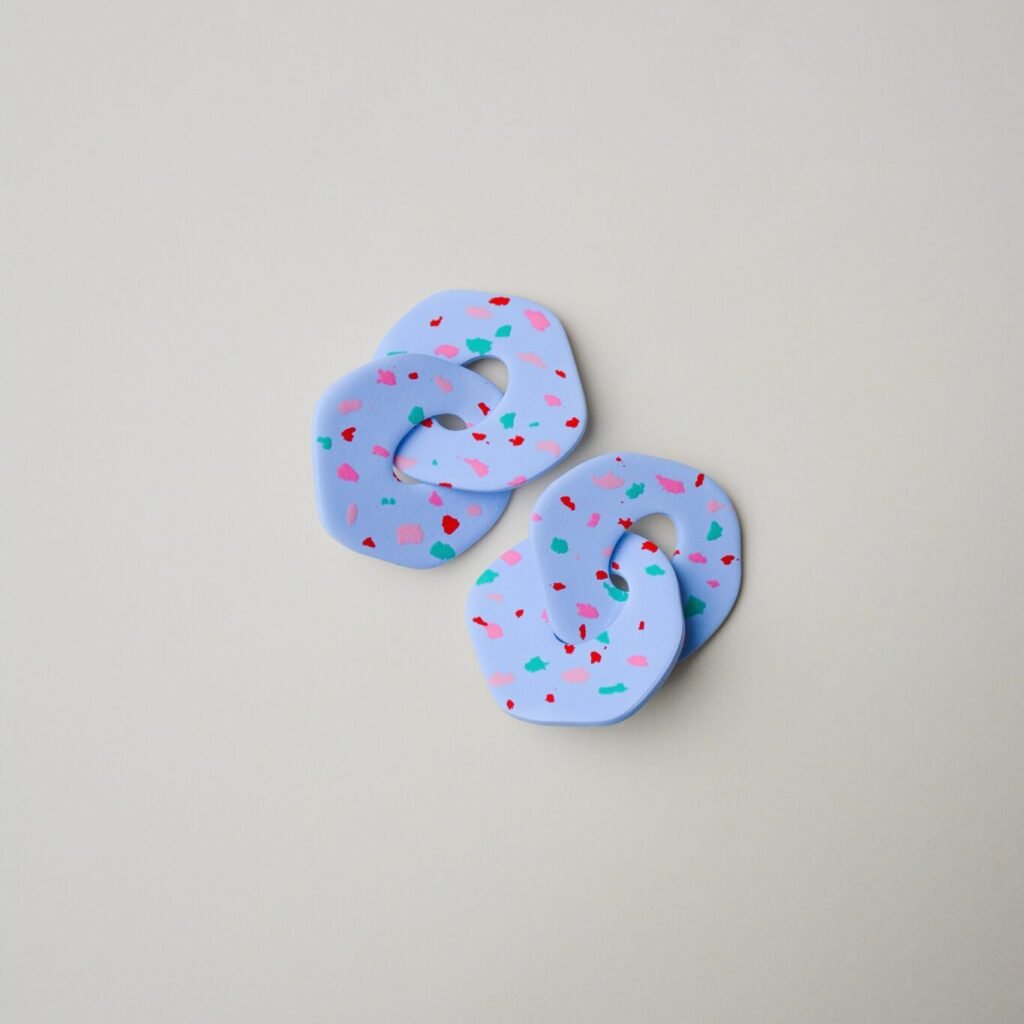 boucles d'oreilles colorées Saboom Chloé bleu