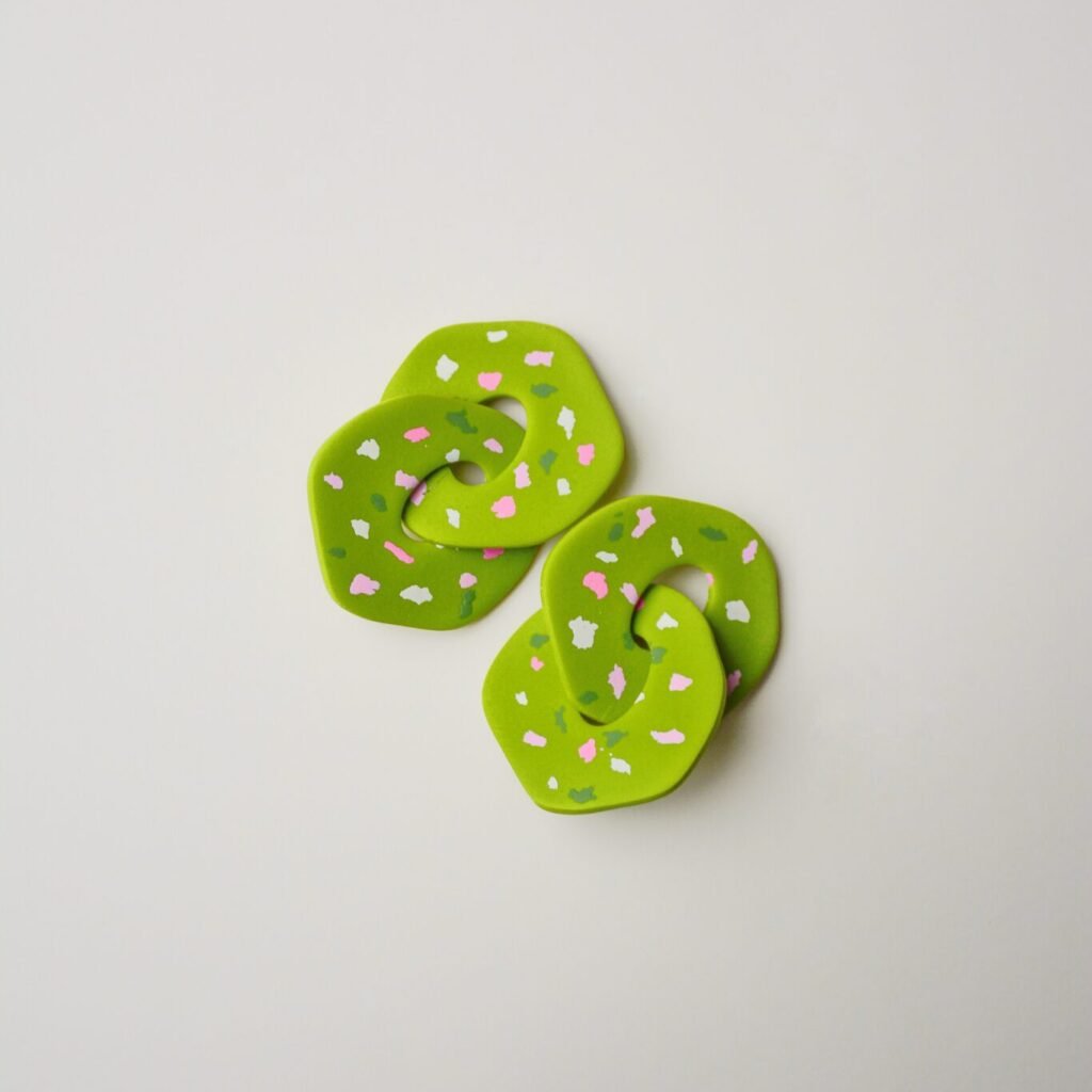 boucles d'oreilles colorées Saboom Chloé vert