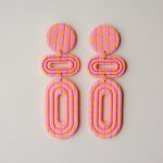 boucles d'oreilles colorées Saboom Diane rose et orange